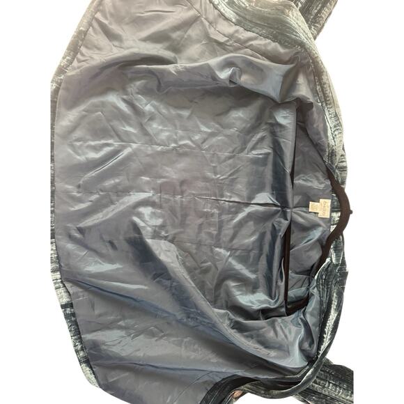 Chicos Size 2 Blue Velvet Boswell Blazer Jacket Silk Blend Unique Buttons #5611 - Picture 8 of 11